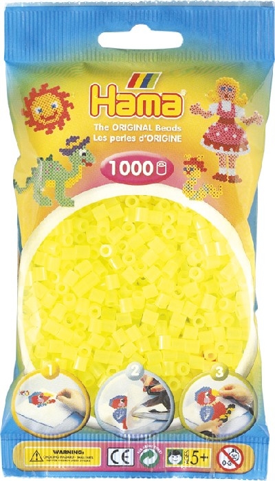 Hama - perles jaunes fluo