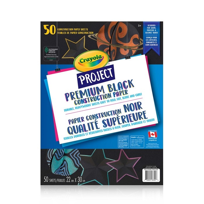 Crayola project - papier construction supérieur noir