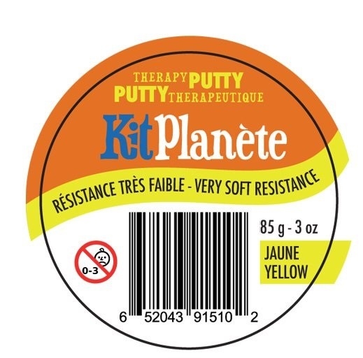 Kit planète - putty thérapeutique jaune