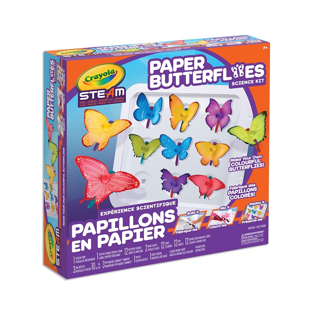 Crayola - expérience scientifique - papillons en papier