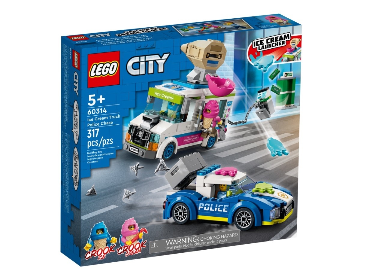 Lego city - poursuite policière en camion de crème glacée