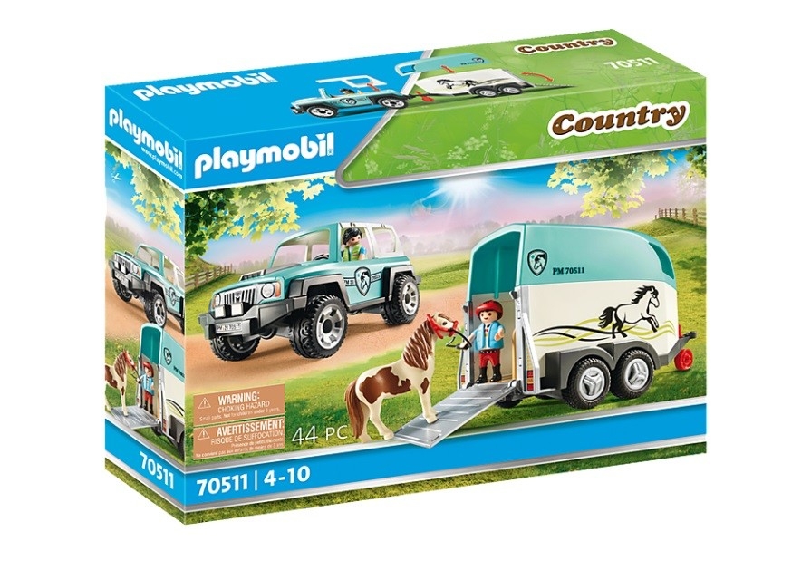 Playmobil - Country - Voiture et van pour poney