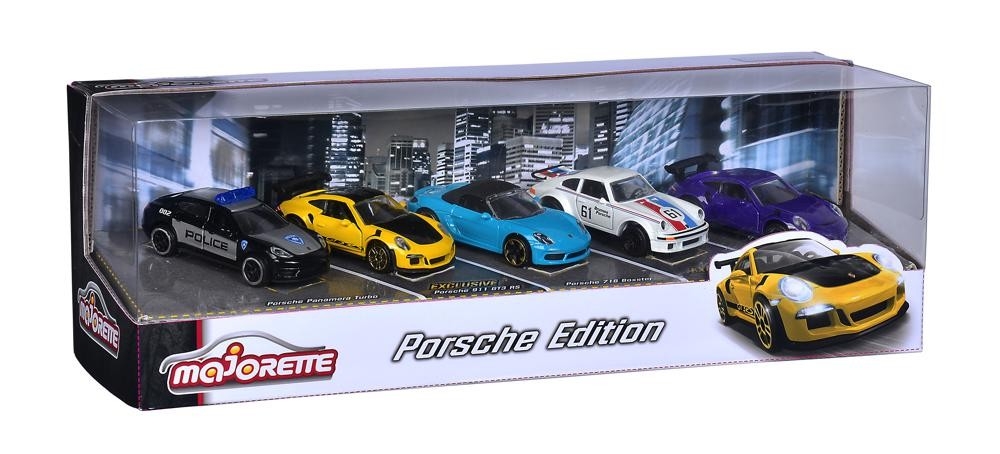 Coffret de 5 voitures Porsche - Majorette - Modèles assortis