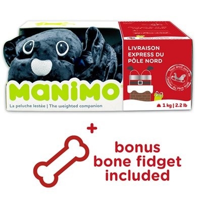 Manimo - Chien lourd avec os (1 kg) - En boite