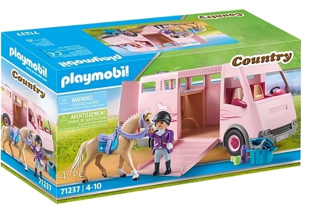 Playmobil - Country - Van avec cheval et entraineur