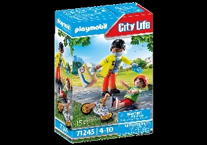 Playmobil - City life - Ambulancier avec blessé